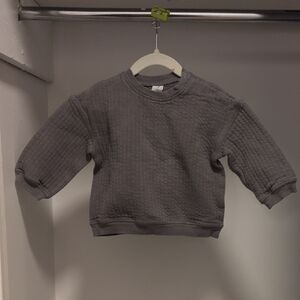 H&M - 12-18M - Gray Kids Oversized Sweatshirt Gender Neutral